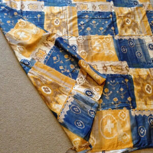Ikea Twin Size Duvet Cover Brown Blue Bedding 100% Cotton